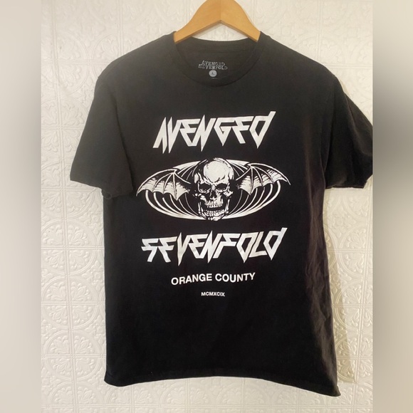 AVENGED SEVENFOLD Orange County metal Tee | Winged Skull | Large - Picture 1 of 2